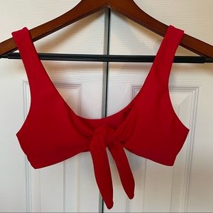 Red bikini set. Top and bottom.